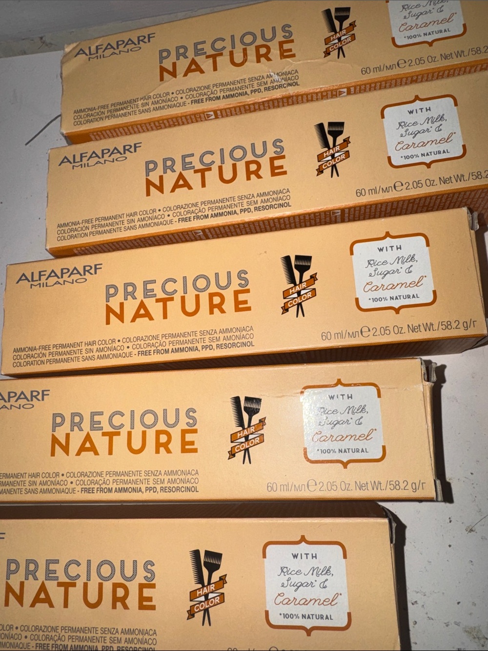 5 Alfaparf Precious Nature Hair Color - Cream/Tan
